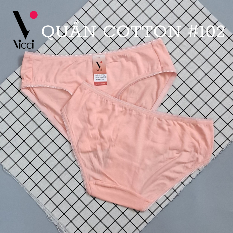 Ảnh Set 10 quần lót nữ cotton cao cấp Vicci 102 mềm mại, êm ái, kháng khuẩn khử mùi mix màu ngẫu nhiên 3