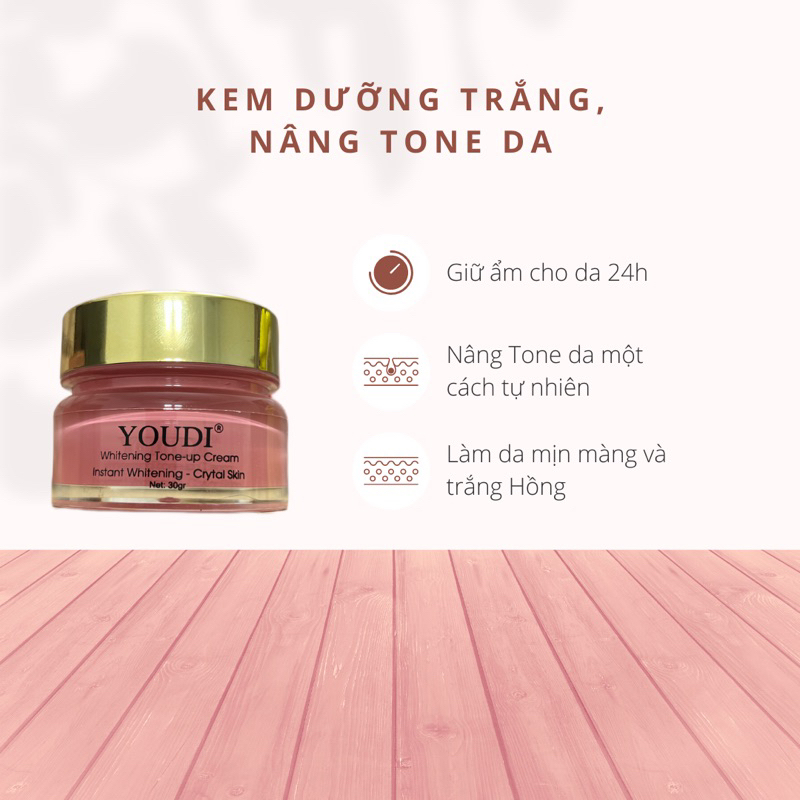 Kem dưỡng trắng da, nâng tông, làm đều màu da, cấp ẩm YOUDI 30gam