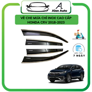 Vè che mưa ô tô Honda Crv 2018- 2022, viền chỉ INOX siêu đẹp, Chất liệu nhựa ABS cao cấp