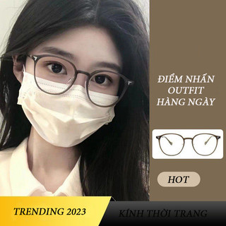 Gọng kính cận nữ nam cao cấp kính giả cận phong cách Hàn Quốc siêu hit hot cute cá tính thời trang cháy phố HANASO 126