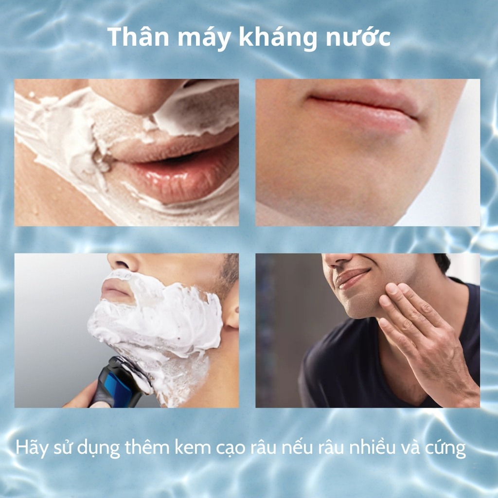 Máy cạo râu điện 3 lưỡi tự mài, sử dụng cho cả khô và ướt Philips, BH 2 ...