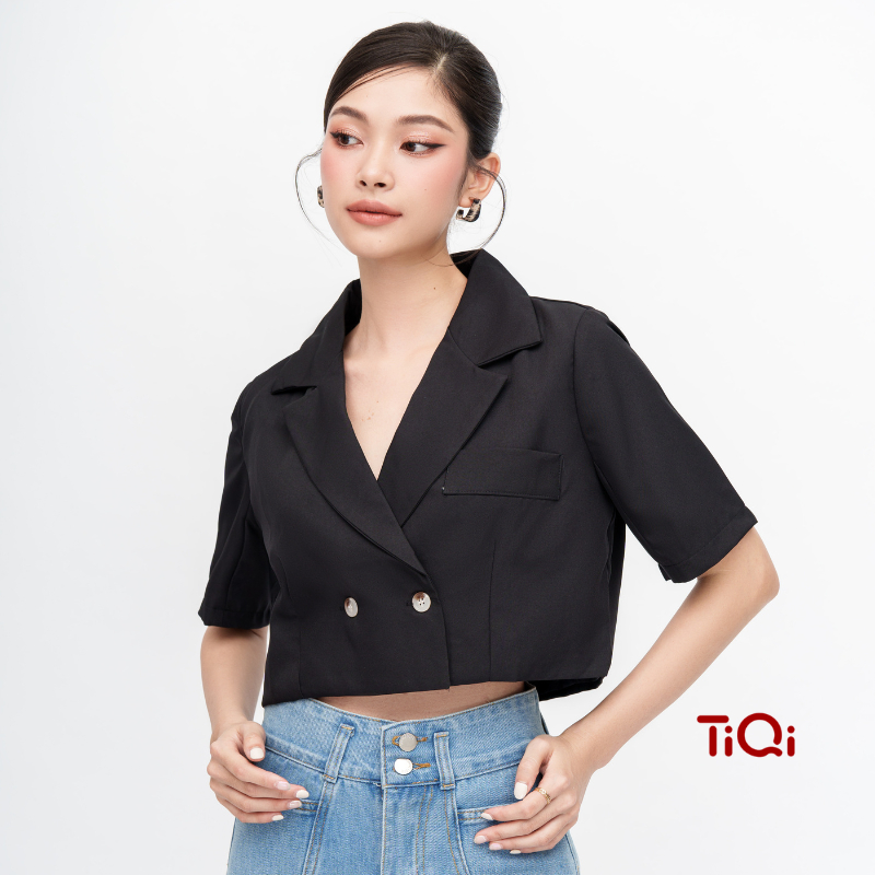 Áo khoác Blazer Nữ tay ngắn dáng croptop TiQi Jeans A164