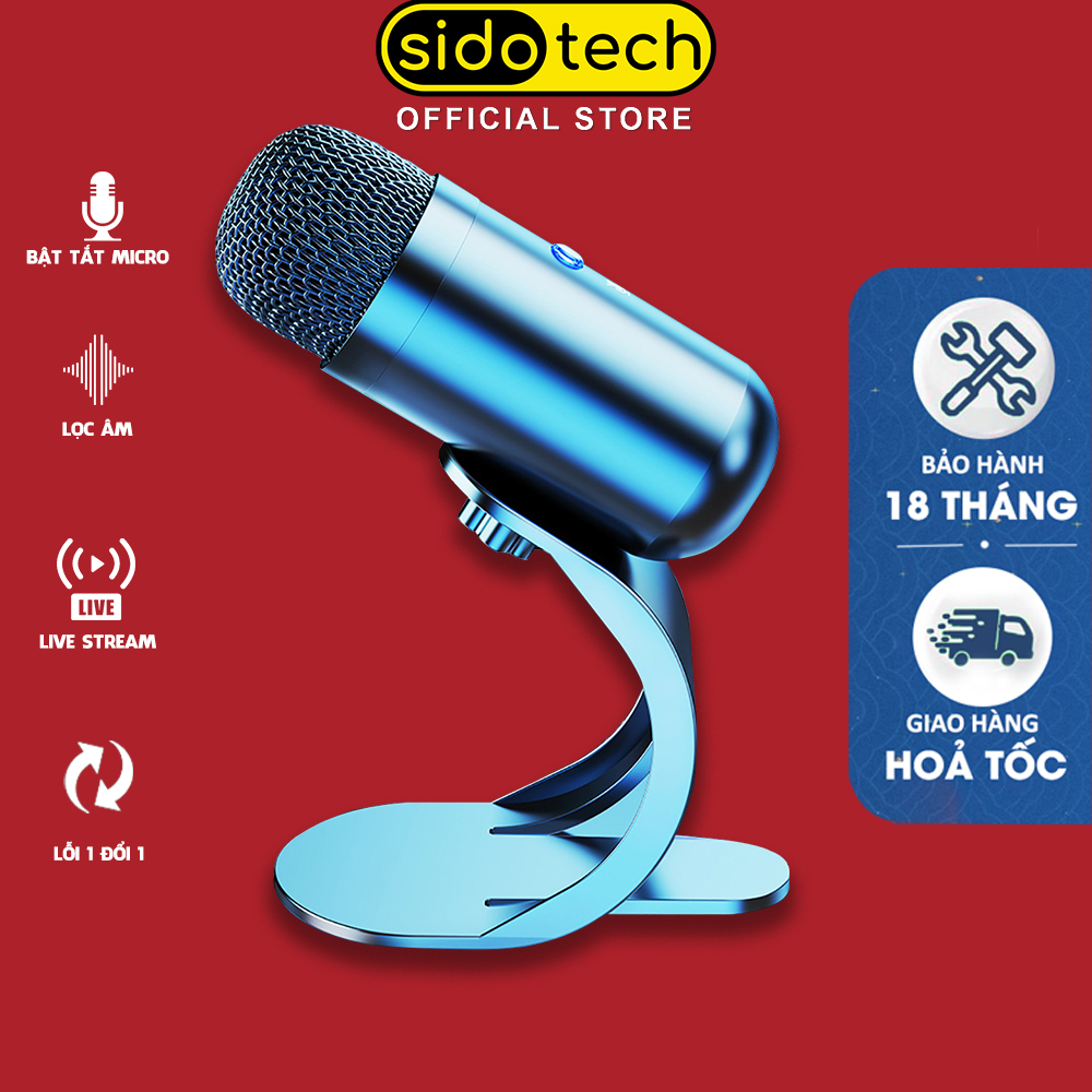 Mic thu âm để bàn mini SIDOTECH K6 micro livestream karaoke trò chuyện ...