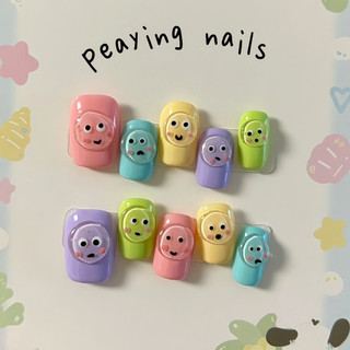 Nailbox nặn gel nổi form ngắn 10 ngón ngộ nghĩnh