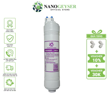 Lõi đúc Sediment 1 Micron Nano Geyser, Lõi lọc nước số 3 máy RO lõi đúc, Dùng cho máy lọc nước RO lõi đúc, Karofi Slim