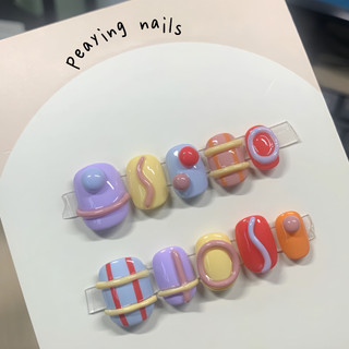Nailbox gel nổi đơn giản form ngắn