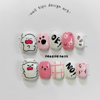Nailbox vẽ thủ công form ngắn dễ thương