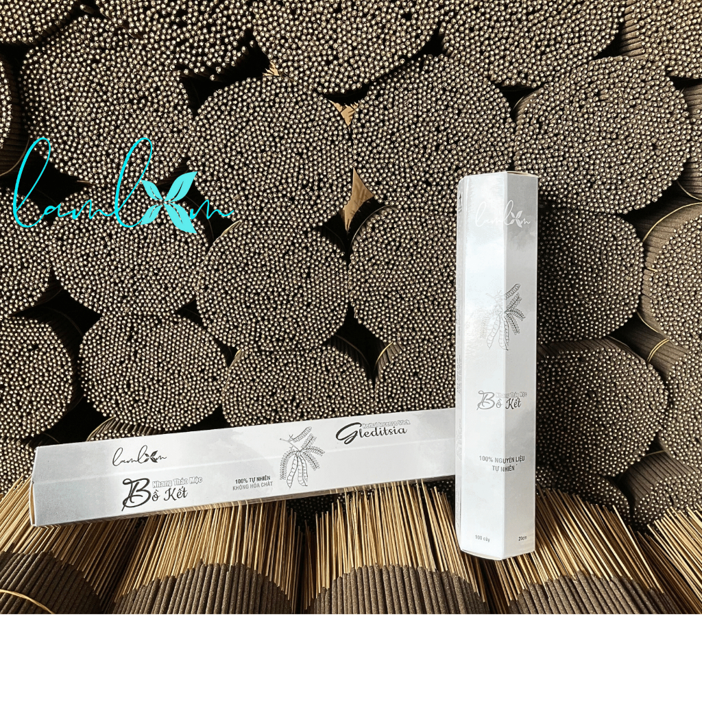 Nhang bồ kết Lam Lam 20cm 30cm nhang sạch thờ cúng, xông nhà, thanh lọc khử khuẩn