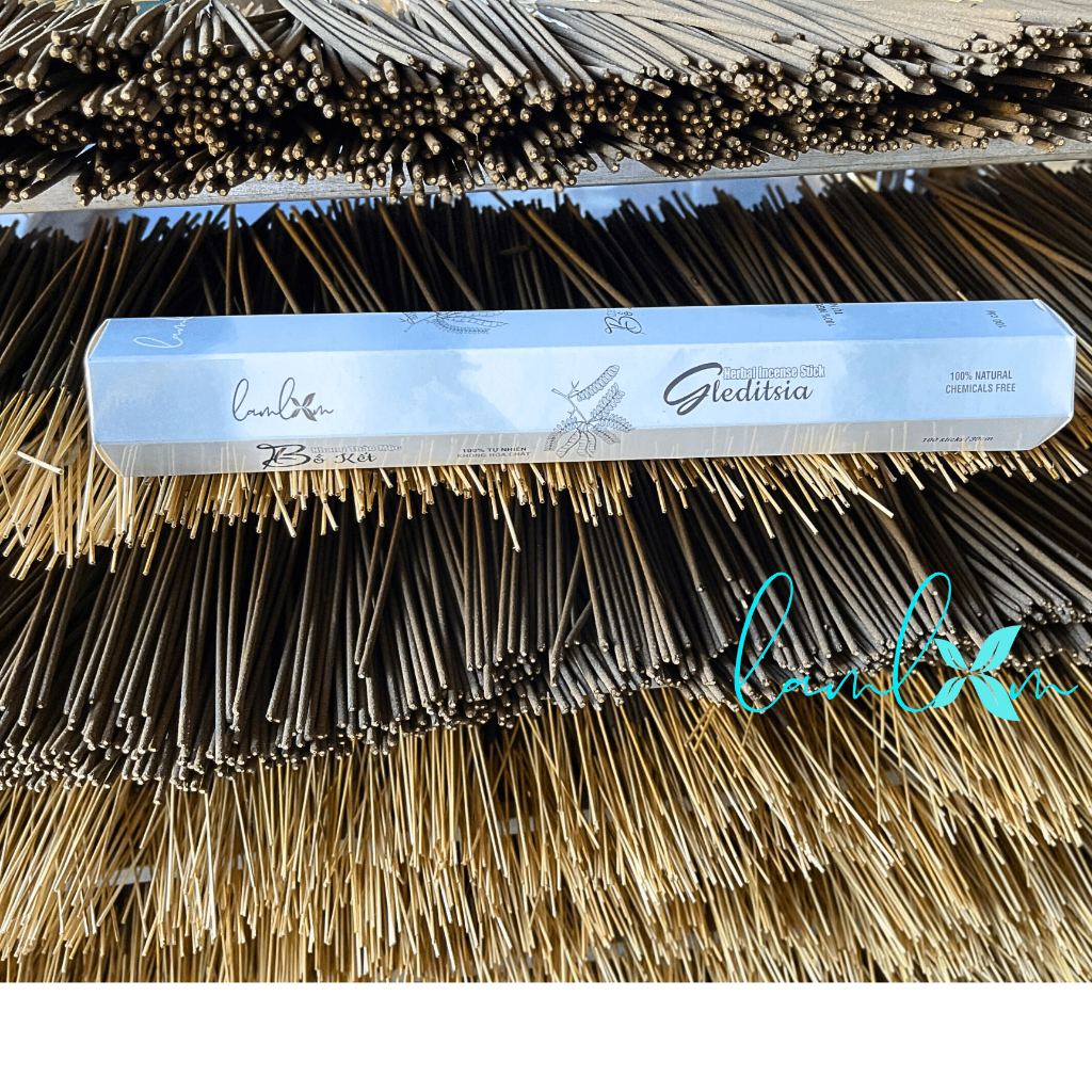 Nhang bồ kết Lam Lam 20cm 30cm nhang sạch thờ cúng, xông nhà, thanh lọc khử khuẩn