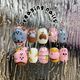 Nailbox nặn gel nổi dễ thương form ngắn
