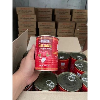 Vải thiều ngâm nước đường Thanh Hà Bitraco 565gr (vải đóng hộp / vải lon). Lychees in syrup