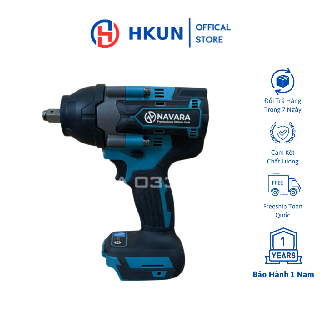 Thân máy siết bulong NAVARA 1000Nm động cơ không chổi than bền bỉ và mạnh mẽ