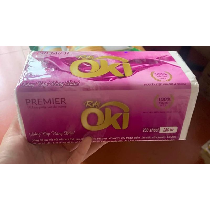 Giấy ăn dạng rút 280tờ OKI