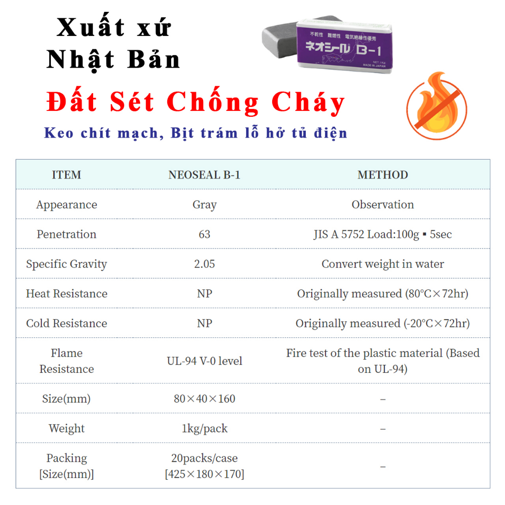 Đất sét công nghiệp chống cháy Nitto Neoseal B1 B-1 bịt trám kín khe hở tủ điện; Đất sét chít mạch Nitto Neoseal B1 B-1 đất sét công nghiệp Nhật Bản hợp chất keo chít mạch bịt trám trít làm kín khe lỗ hở tủ điện chống chuột, côn trùng, chống cháy, chống thấm và chuột bọ kiến cho hệ thống Solar, đường điện, đường lạnh; Hợp chất keo chít mạch tủ điện đất sét công nghiệp bịt trám trít làm kín khe lỗ hở tủ điện Chống cháy NEOSEAL B1 Seal Putty Gray, Nitto Neoseal B1 B-1 ngăn chặn con trùng và chuột bọ kiến hệ thống Solar, đường điện, đường lạnh, đất sét bịt tủ điện; đất sét công nghiệp trám tủ điện; đất sét công nghiệp; đất sét công nghiệp chống cháy neoseal b1; đất sét công nghiệp neoseal B1; đất sét nitto neoseal B-1; đất sét neoseal B1; đất sét nitto neoseal B-1; đất sét công nghiệp B-1; đất sét B-1; đất sét nitto B-1; đất sét công nghiệp B-1; đất sét công nghiệp B1; đất sét nitto neoseal B1; đất sét công nghiệp nitto neoseal B1; đất sét nitto B1; đất sét nitto B1 nhật bản; nitto neoseal B1; đất sét tủ điện neoseal - B1; mua đất sét nitto neoseal B-1; đất sét trít tủ điện; đất sét công nghiệp trít tủ điện; đất sét trít tủ điện neoseal b1; đất sét bịt tủ điện neoseal b1; đất sét bịt tủ điện neoseal b1; đất sét tủ điện chống cháy neoseal b1; đất sét chống cháy đất sét chống cháy neoseal b1; mua đất sét công nghiệp nhật; đất sét chống cháy neoseal b1 nhật bản; đất sét neoseal b1 nhật bản; mua đất sét chống cháy neoseal b1; mua đất sét neoseal b1 nhật bản; đất chít tủ hệ thống solar đất trít tủ hệ thống solar; đất sét công nghiệp trít solar; đất sét công nghiệp trít năng lượng mặt trời; đất sét trám cho solar; đất sét trám cho năng lượng mặt trời; đất sét công nghiệp cho solar; đất sét cho năng lượng mặt trời; đất sét nhật cho solar; đất sét cho solar; hợp chất đất sét keo chít mạch neoseal b1 làm kín khe hở ngăn chặn con trùng và chuột; đất sét công nghiệp trung quốc; đất sét công nghiệp màu nâu; đất sét màu nâu đỏ trung quốc; đất sét trung quốc bịt tủ điện; đất sét dr-a3-cd02; bột ma tít trám lỗ bề mặt dr-a3-cd02; dr-a3-cd02 trung quốc; organic fireproof mud dr-a3-cd02; đất sét trung quốc; đất sét china; dat set tot gia re; goi 2kg; 2kg dat set trung quoc; 