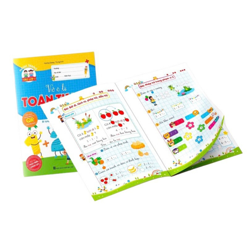 Sách - Vở ô li Toán Tư Duy Tiền Tiểu Học - Bí quyết học giỏi Toán cho trẻ từ 5-6 tuổi (Công nghệ mã QR hiện đại)