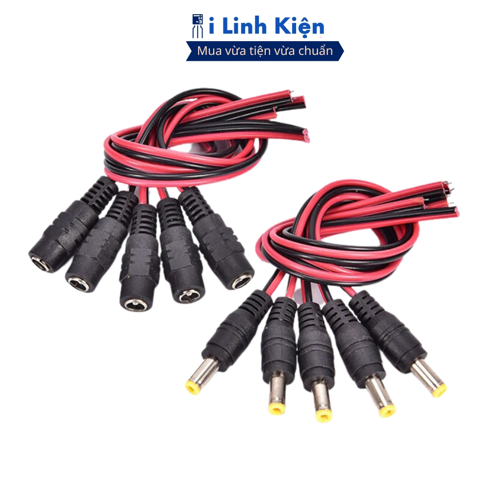 Jack Dc đực-cái dây nguồn Jack 5.5x2.1mm đảm bảo chất lượng ilinhkien