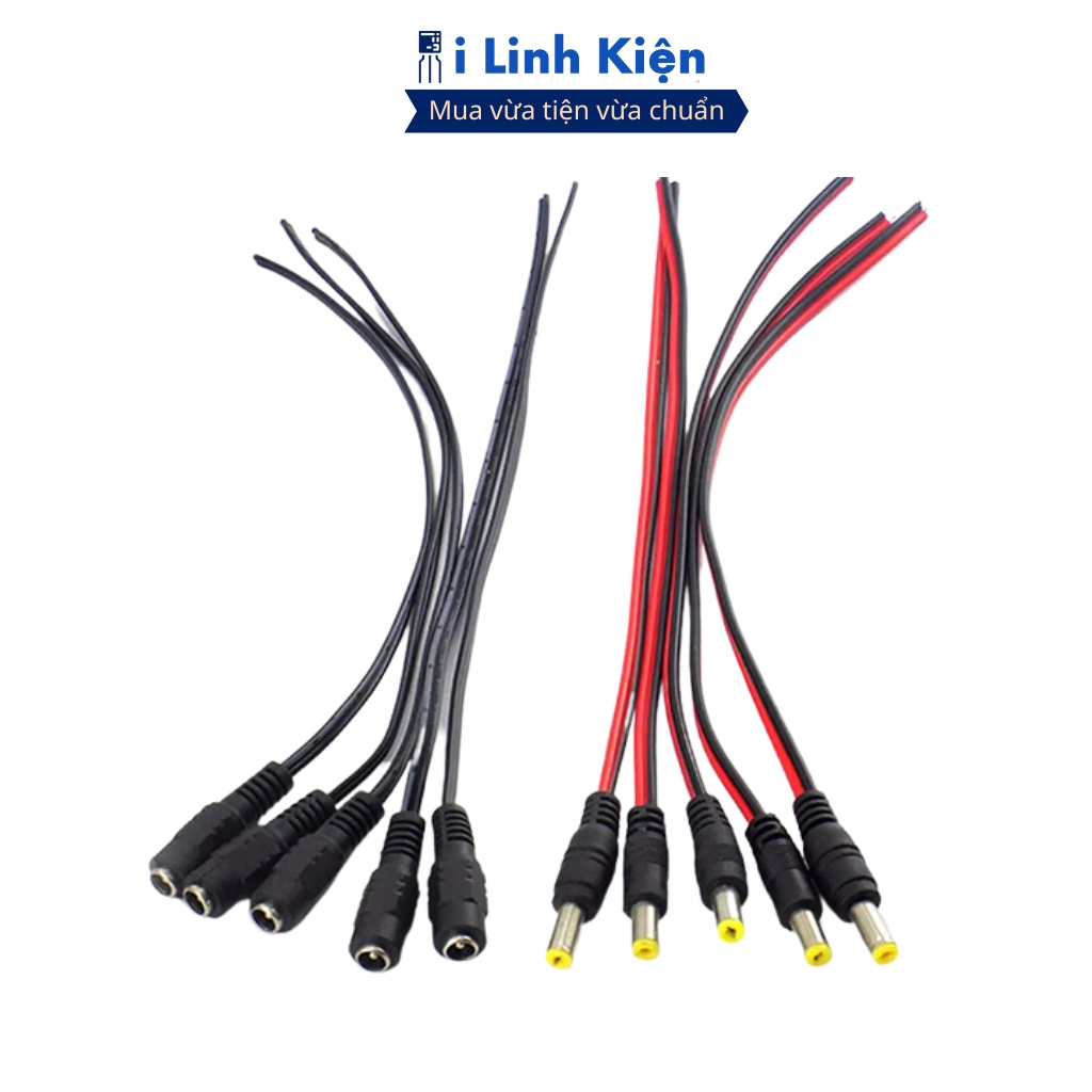 Jack Dc đực-cái dây nguồn Jack 5.5x2.1mm đảm bảo chất lượng ilinhkien