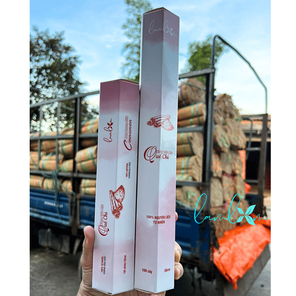 Nhang quế Lam Lam nhang ngắn 20cm 30cm 100% thành phần tự nhiên từ cây quế