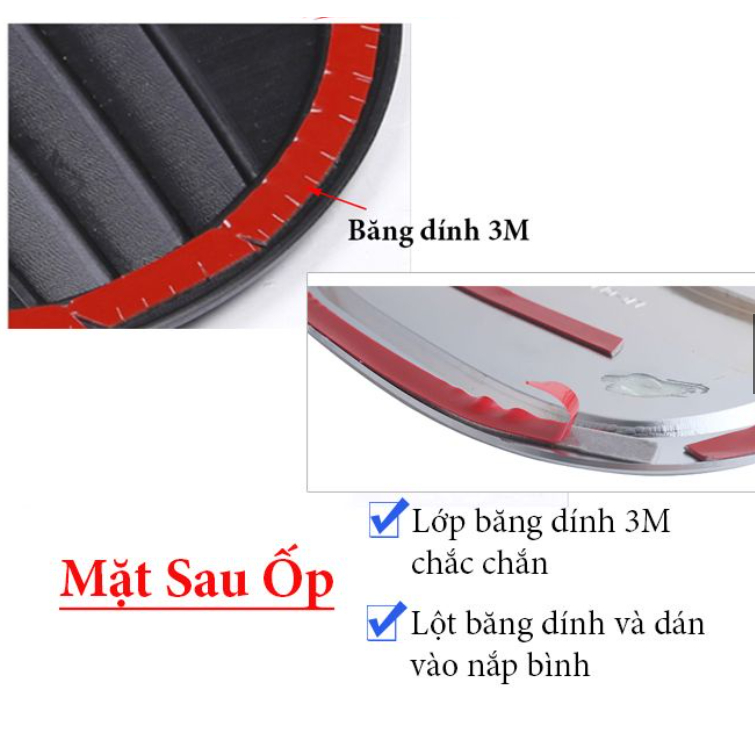 Ốp nắp bình xăng xe Mitsubishi Triton 2019 - 2025 Nhựa đen cao cấp