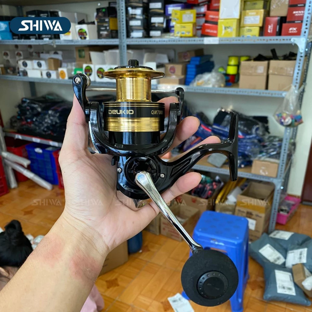 Máy Câu Cá Deukio QM, Máy Câu Đứng Kim Loại Câu Ngâm/ Lăng xê/Lure Size 2000/3000/4000/5000/6000/700