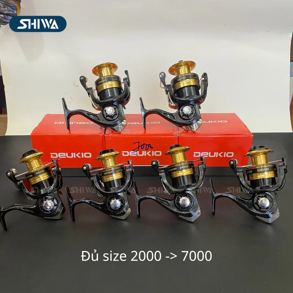 Máy Câu Cá Deukio QM, Máy Câu Đứng Kim Loại Câu Ngâm/ Lăng xê/Lure Size 2000/3000/4000/5000/6000/700