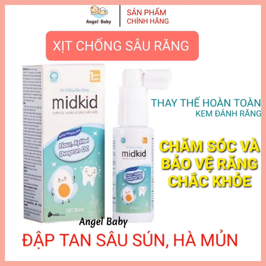 Xịt Chống Sâu Răng Midkid Dành Cho Bé Từ 1 Tuổi, Bé Nuốt Được, Ngăn ...