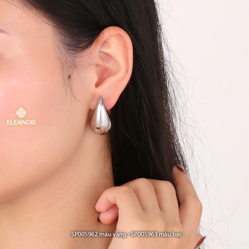 Bông tai nữ chuôi bạc 925 Eleanor Accessories hình giọt nước phụ kiện trang sức khuyên tai 5962