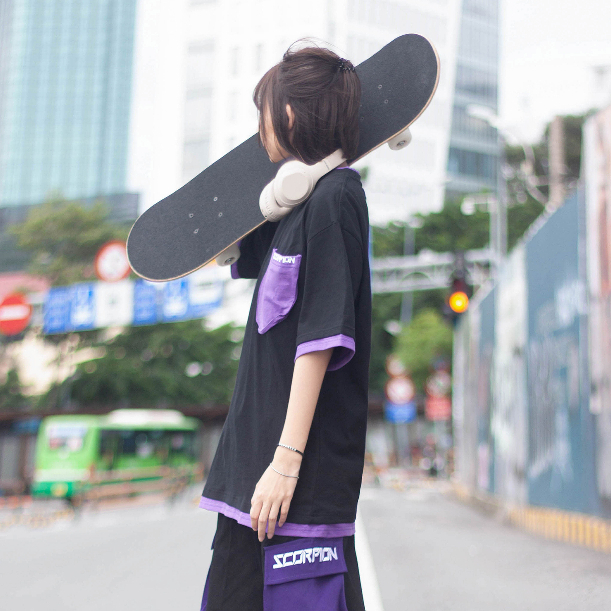 Áo Thun Có Túi Thêu Hopper - Scorpion - Wolf Nam Nữ Unisex Form Rộng Oversized | BigBuy360 - bigbuy360.vn