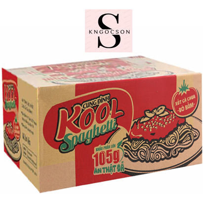 Mì trộn Cung Đình Kool Spaghetti 105g (có gói xốt bò bằm) Thùng 12 tô ...