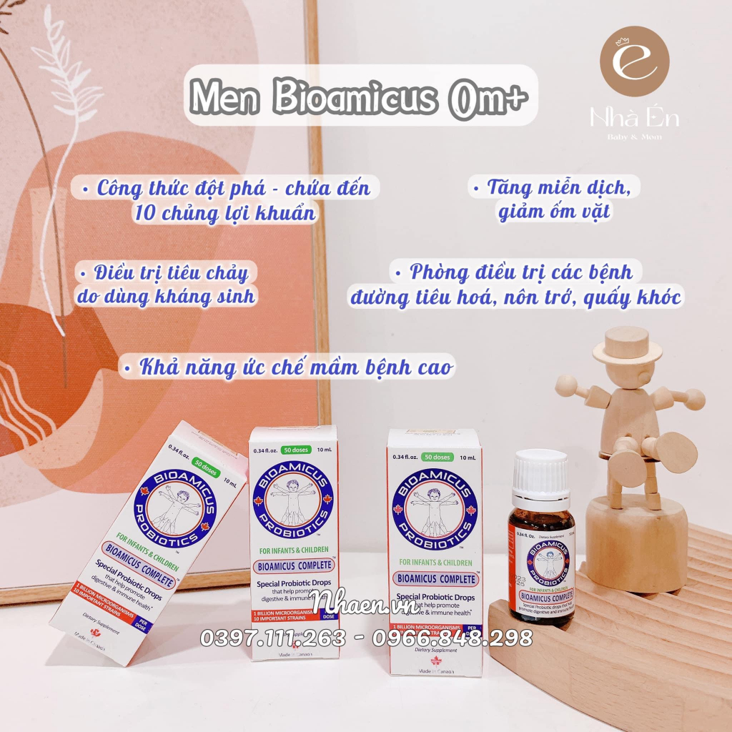 Men Vi Sinh 10 Chủng Bioamicus 10ml Nhập Khẩu Canada- Giúp Em Ăn Khỏe ...
