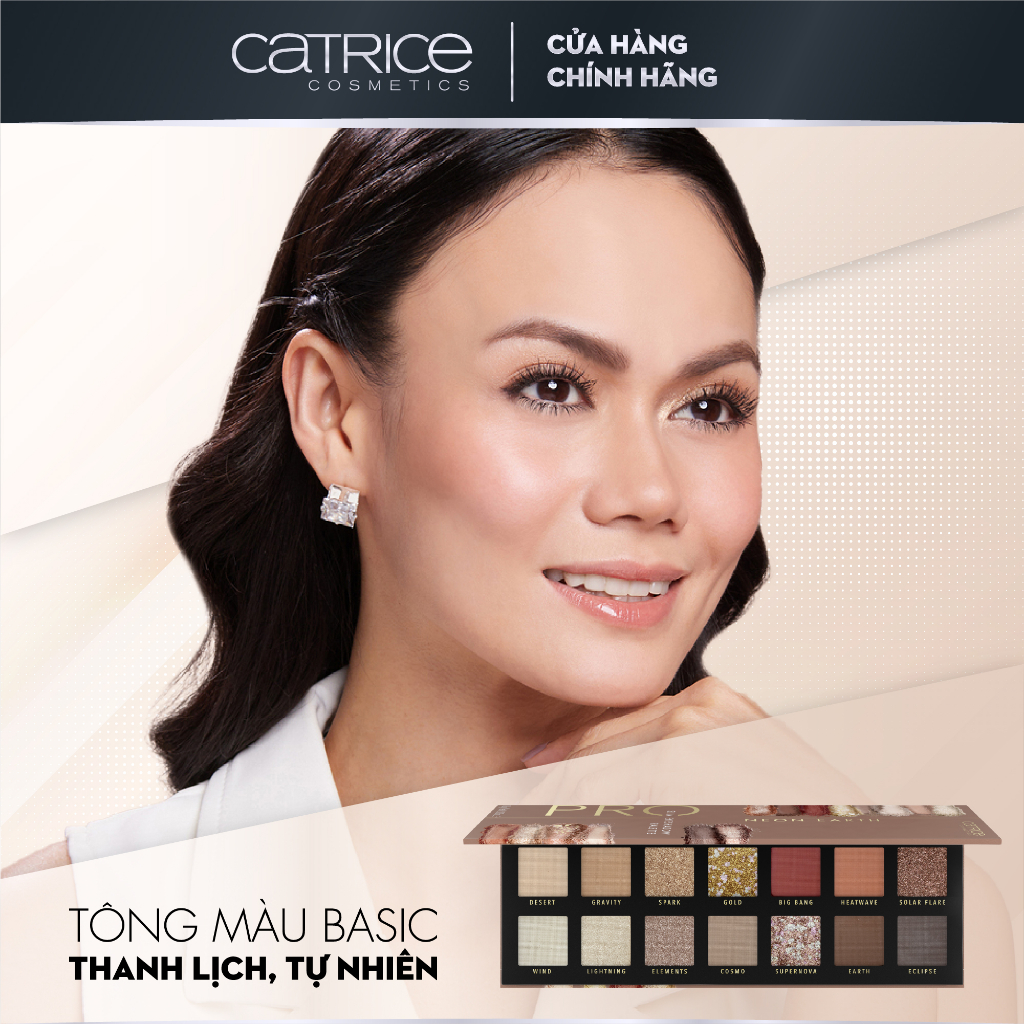 Bảng phấn mắt Catrice Pro Natural Spirit Slim Eyeshadow Palette 14 màu tạo điểm nhấn và chiều sâu cho mắt 10,6g