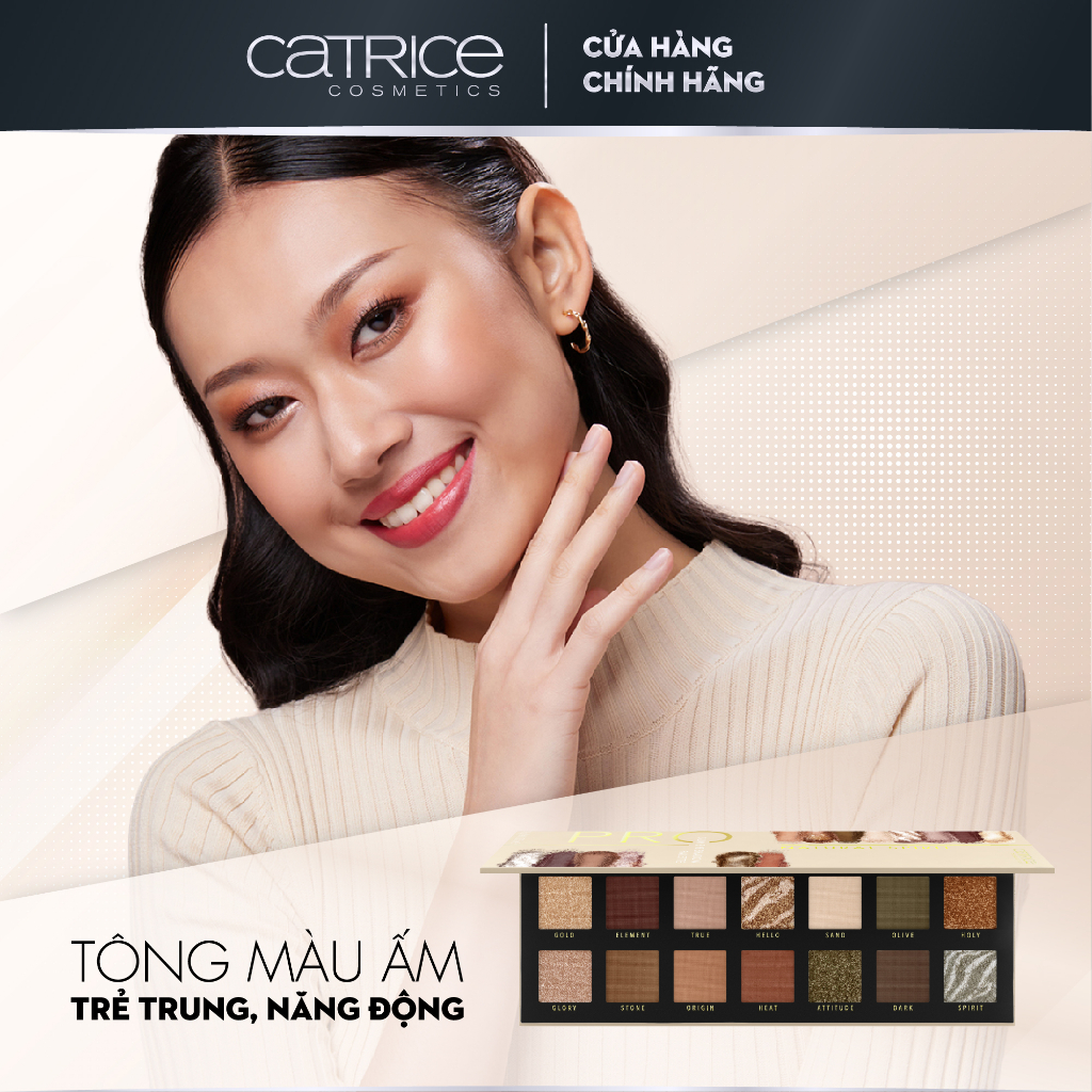 Bảng phấn mắt Catrice Pro Natural Spirit Slim Eyeshadow Palette 14 màu tạo điểm nhấn và chiều sâu cho mắt 10,6g