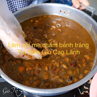 Bánh Tráng Sốt Me - Bánh Tráng Ống Chấm Sốt Chua Cay,Đậu Phộng, Hành Phi Siêu Cuốn - Bánh Tráng Gió
