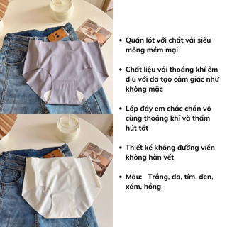 Quần lót nữ su mềm mịn không đường may cạp vừa sexy thoáng mát siêu mỏng mịn mềm mại DEVARI L059