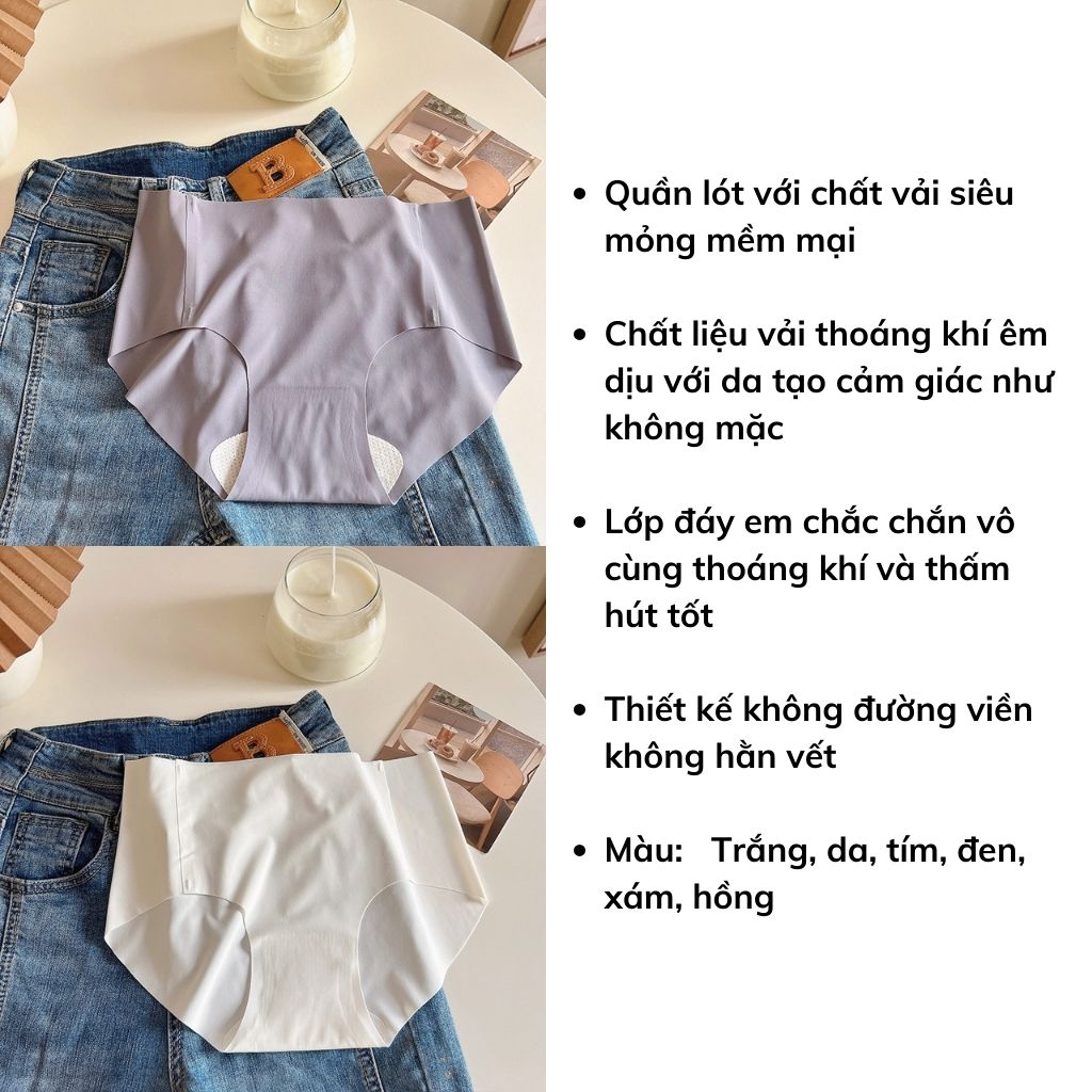 Quần lót nữ đúc su cao cấp không đường may mềm mại thoáng mát, Quần chip nữ kháng khuẩn LANIXA L059