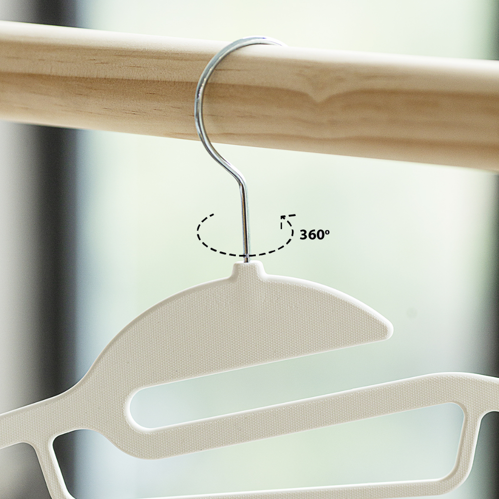 Ảnh Bộ 10 móc áo | JYSK Tonni | nhựa màu xám trắng | 41.5x23x0.6 cm 2