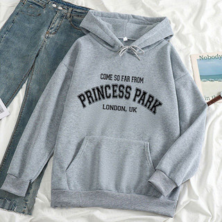 Áo nỉ hoodie in chữ PRINCESS PARK áo thu đông dài tay Nam nữ
