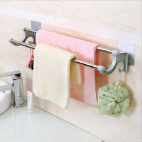 Giá Treo Khăn Inox 2 Tầng 55cm Nhà Tắm,Nhà Bếp Không Cần Khoan Vít { H }
