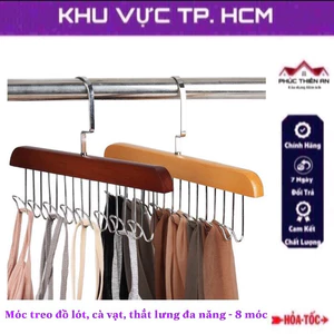 Móc treo đồ lót, cà vạt, thắt lưng, áo dây đa năng - 8 móc, xoay 360 độ