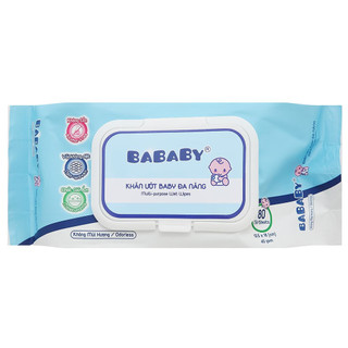 Khăn giấy ướt em bé Bababy hương thơm/không mùi gói 80/150 miếng