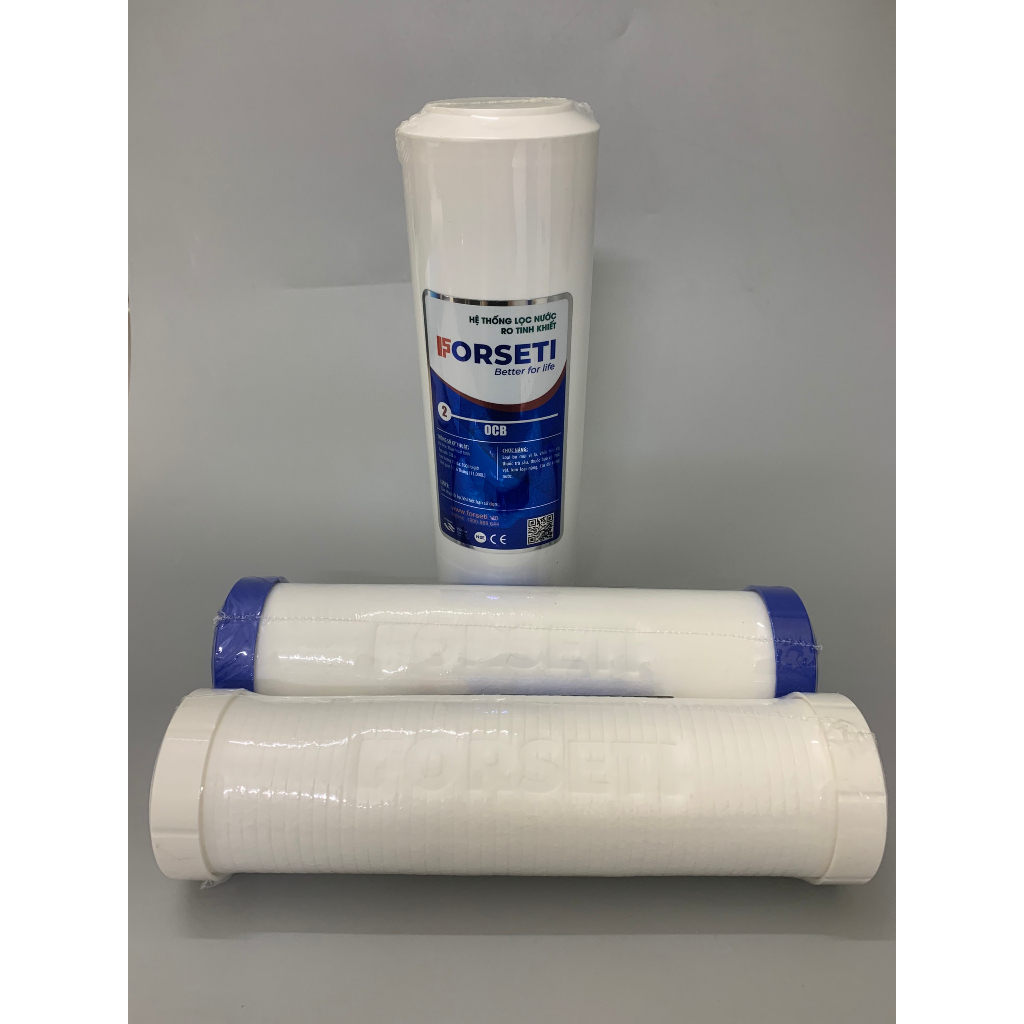 Combo 3 Lõi Lọc Thô 123 FORSETI Dùng Thay Thế Cho Các Dòng Máy RO Sử Dụng 3 Cốc Lọc 10 Inch