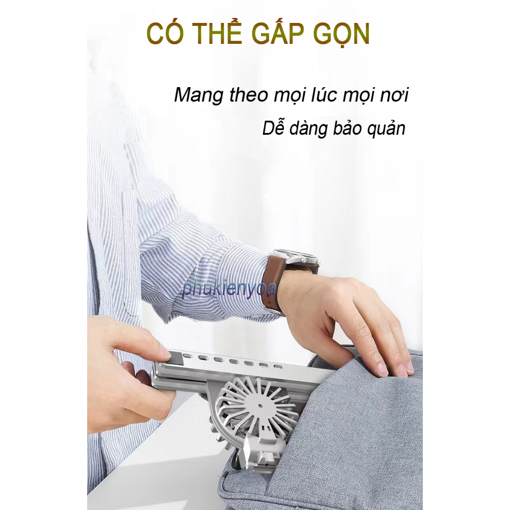 Giá đỡ laptop, macbook, ipad chất liệu hợp kim nhôm có đệm silicon chống trượt