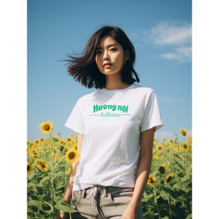 Áo thun unisex cotton 100% in chữ Hướng nội fulltime