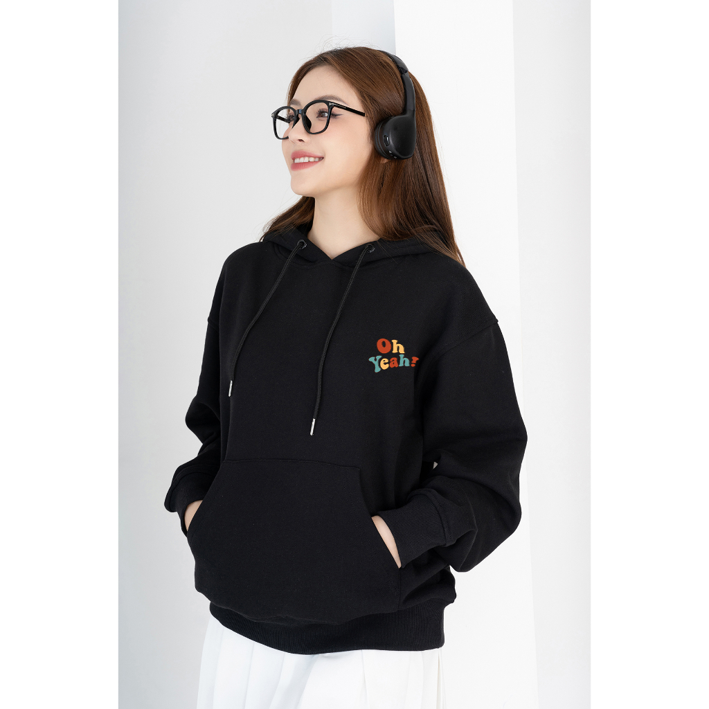 Áo hoodie nữ in chữ Oh Yeah – Áo khoác nỉ có mũ thời trang thu đông – Loza NM6591
