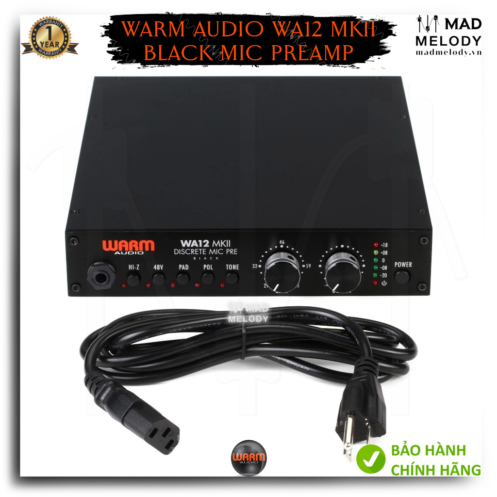 Warm Audio WA12 MKII 1-channel Mic/Inst Preamp [tiền khuếch đại micro ...