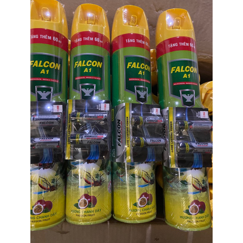 combo 2 Bình xịt muỗi Falcon hương chanh / lựu 600ml