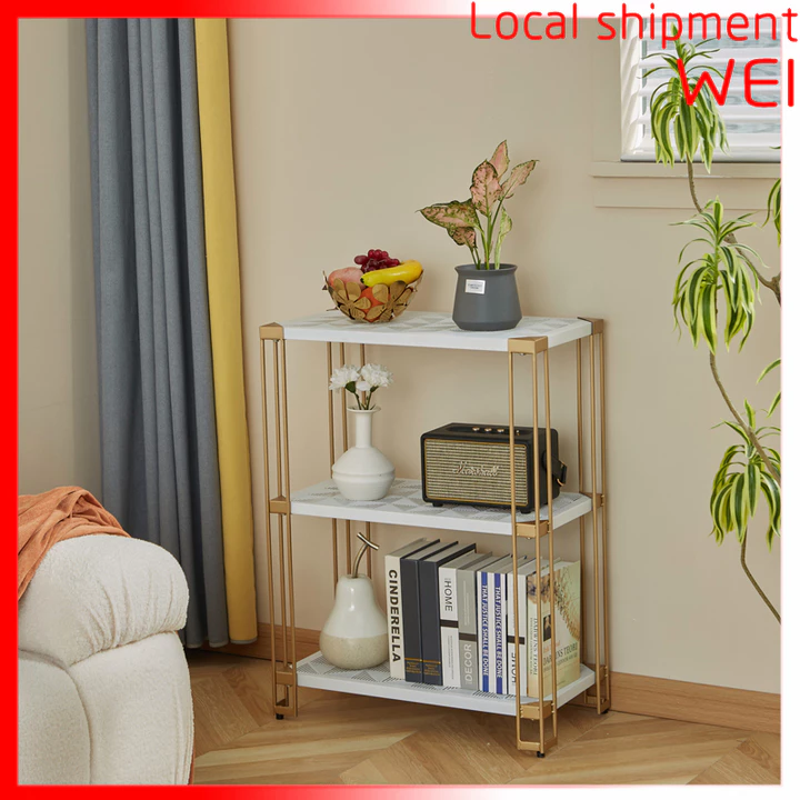 Phòng khách kệ sắt Kệ đựng đồ đa năng 3 tầng phòng tắm chất liệu inox cao cấp kệ góc tường kệ để đồ trang trí phòng ngủ