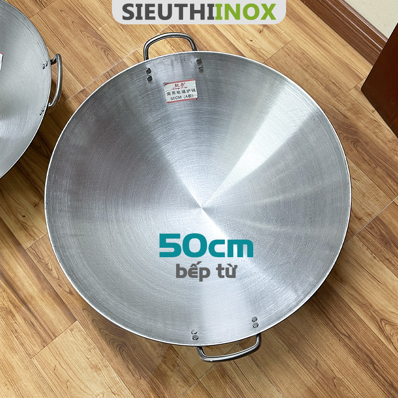 Chảo xào sâu lòng, chảo inox bếp từ 50cm | Shopee Việt Nam