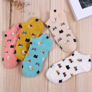 SET 5 đôi Tất, vớ nữ cổ ngắn Mèo nhỏ cute dễ thương phong cách Hàn Quốc 🌸free ship🌸