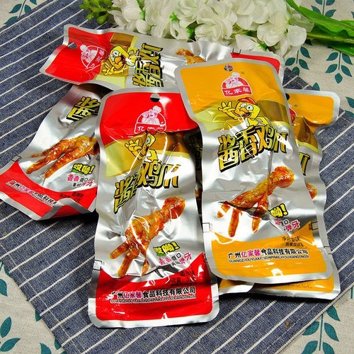 Set 5 Chân Gà Tứ Xuyên Gói 1 Chiếc 32Gr - Có Mix Màu Vàng Đỏ
